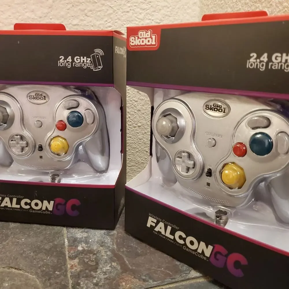 2 Falcon Gamecube Wireless Controllers 2.4 Ghz (NEW) - Nintendo - Wavebird